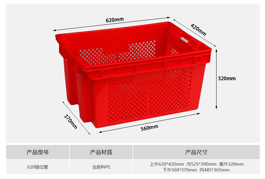 軒盛塑業(yè)620塑料錯(cuò)位筐