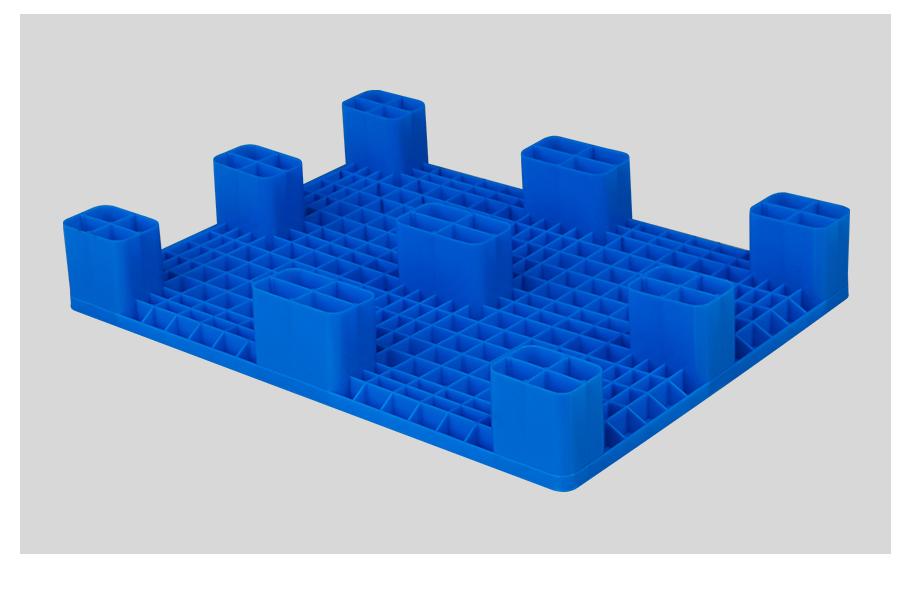 軒盛塑業(yè)8060平板九腳塑料注塑托盤(pán)