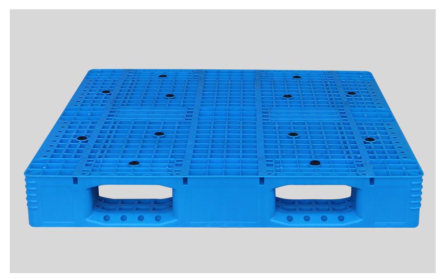 1212網(wǎng)格川字倉儲塑料托盤正面