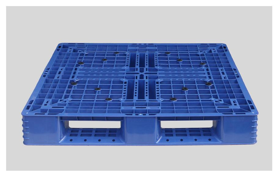 1111網(wǎng)格田字塑料托盤正面